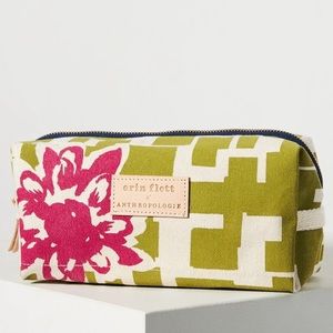 Anthropologie Erin Flett Canvas Cosmetic Bag